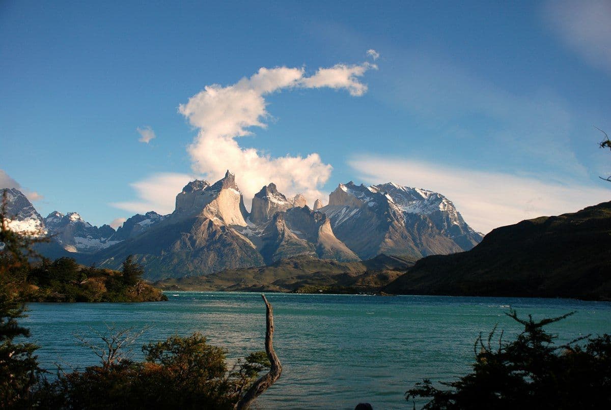 Torres de granito no Parque Nacional Torres del Paine, na Patagônia chilena